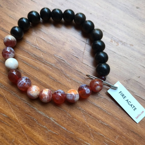 Jewelry - Fire agate bracelet for courage and protection